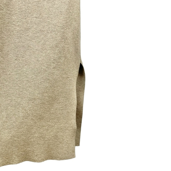 OAK + FORT Tan Mock Neck Large Pocket Long Sleeve Sweater Dress Size XS - Picture 5 of 7